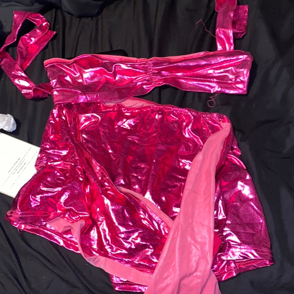 Pink Metallic two piece set